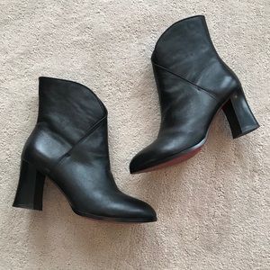 Genuine leather boots red sole